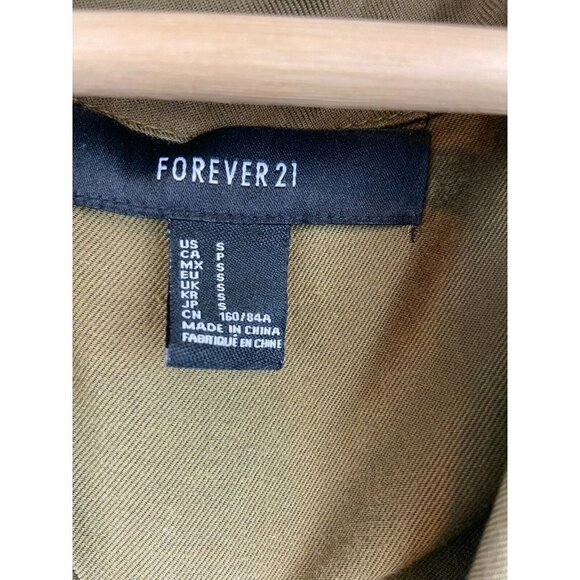 Forever 21 Women's Olive Jacket Size Small - Picture 9 of 9